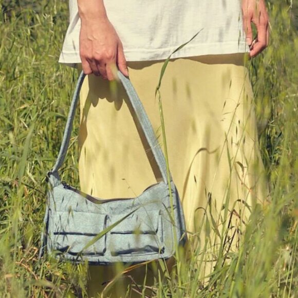 NWT Baggu Cargo Shoulder Bag - Digital Denim - Picture 9 of 9